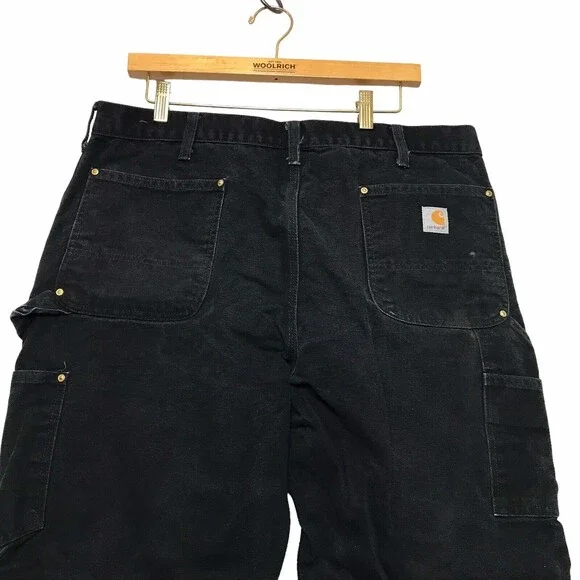 Vintage Carhartt B01 BLK 38x32 Double Knee Pants